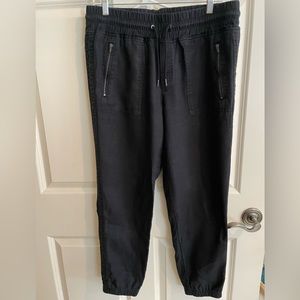 Athleta black linen joggers